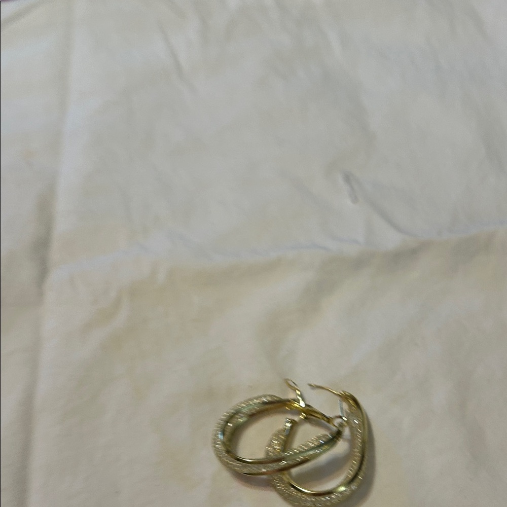 Sparkling Gold-Tone Hoop Earrings